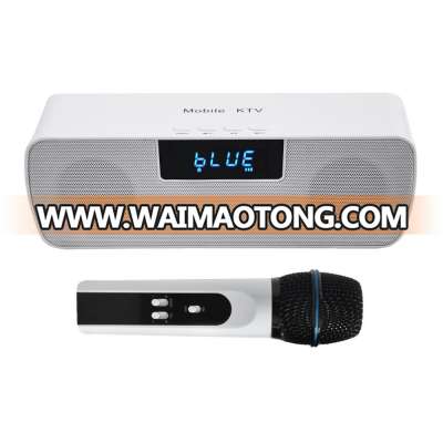 Portable Hot Sale Mic Karaoke Blue tooth Cordless Speaker Mobile Phone Wireless Microphone